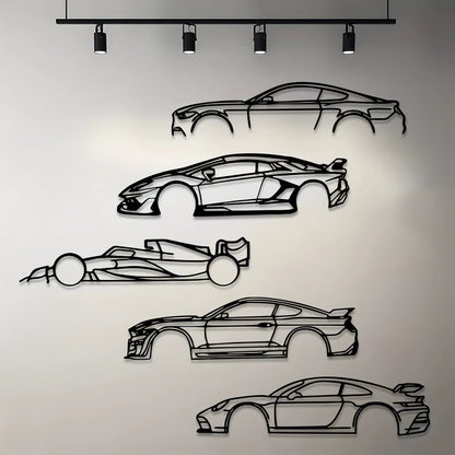 Stylish Hot Border Metal Line Sports Car Wall Decoration Hanging Ornaments Made of Premium Iron for a Cool and Modern Vibe