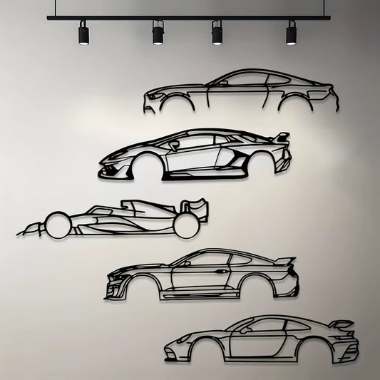 Stylish Hot Border Metal Line Sports Car Wall Decoration Hanging Ornaments Made of Premium Iron for a Cool and Modern Vibe
